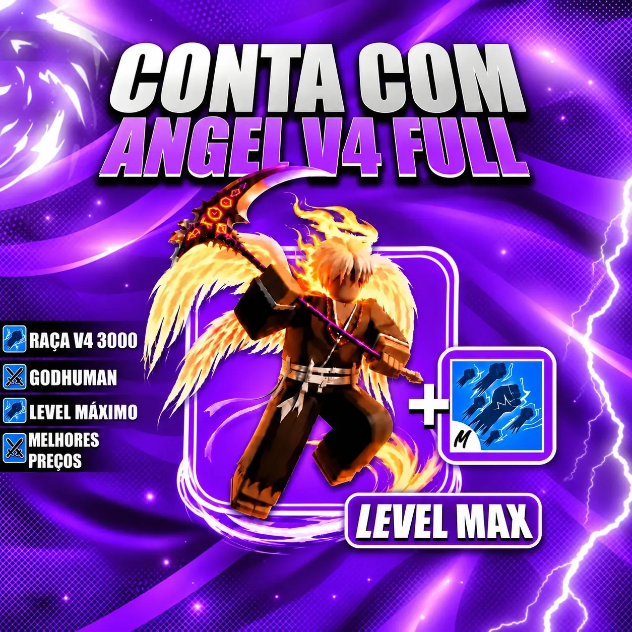『 🧬 』 ANGEL V4 FULL + GODHUMAN + LEVEL MÁX